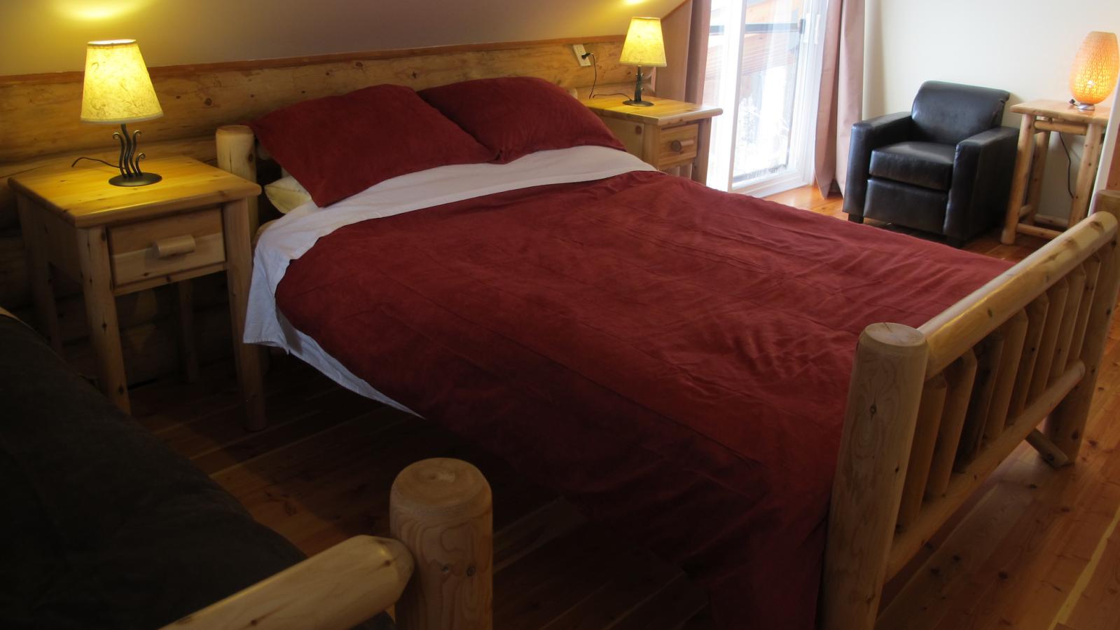 Smiley Wolf Cabin Bedroom